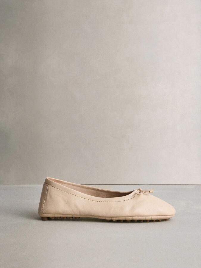 Next Dames N. Premium leren ballerina's Crème - Foto 5