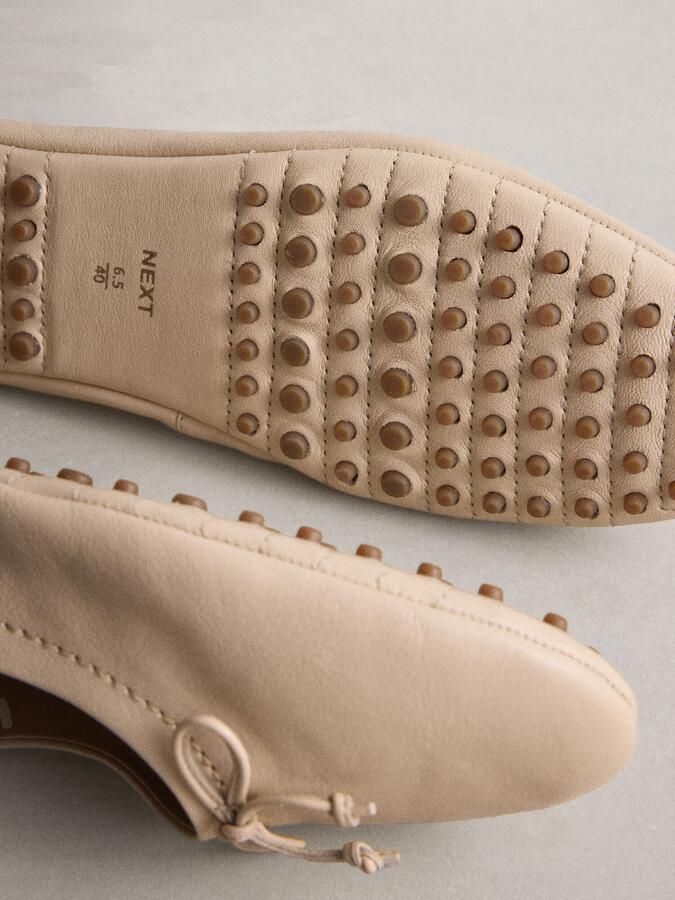Next Dames N. Premium leren ballerina's Crème - Foto 3