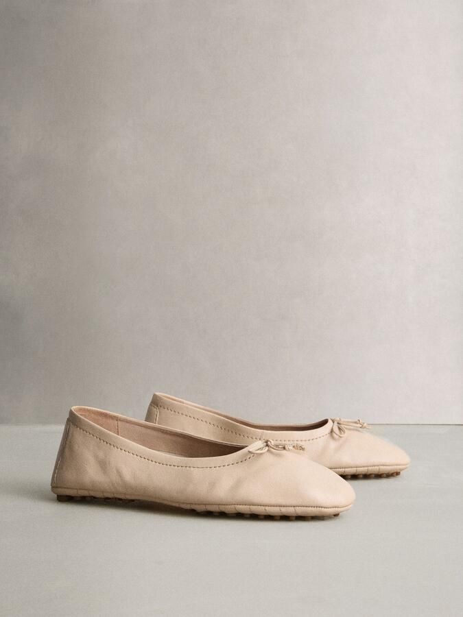 Next Dames N. Premium leren ballerina's Crème - Foto 2