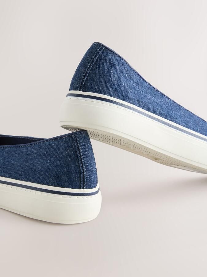 Next Ballerina 'Forever Comfort' blauw denim wit - Foto 2