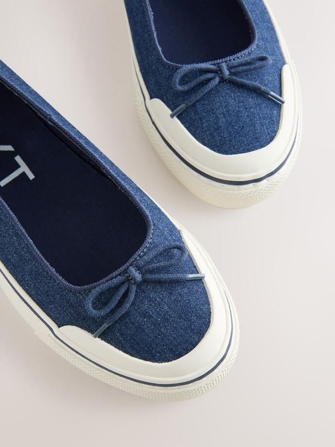 Next Ballerina 'Forever Comfort' blauw denim wit - Foto 3