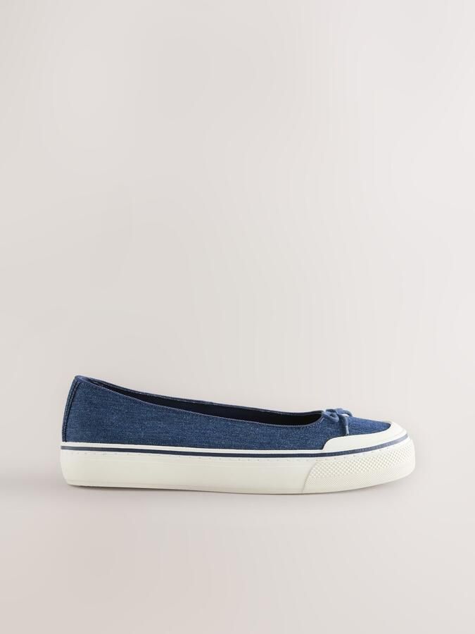 Next Ballerina 'Forever Comfort' blauw denim wit - Foto 4