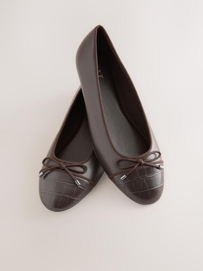 Next Dames Forever Comfort ballerina's met ronde neus Bruin - Foto 4