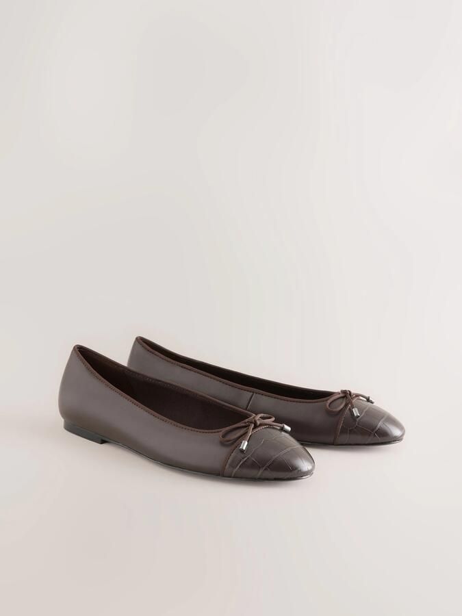 Next Dames Forever Comfort ballerina's met ronde neus Bruin - Foto 3