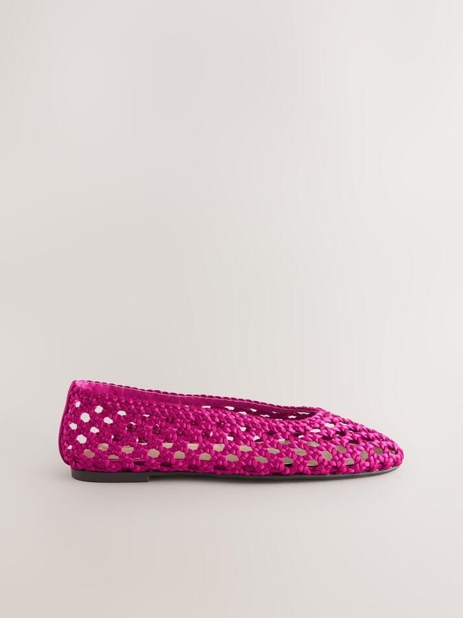 Next Dames Forever Comfort geweven ballerina's van satijn Roze - Foto 2