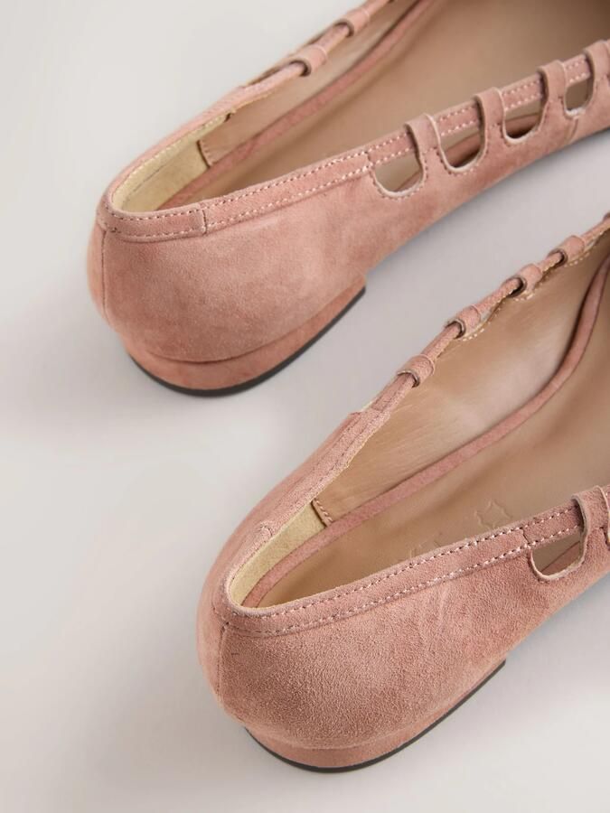 Next Dames Forever Comfort leren schoenen met puntneus en uitsnijding Roze - Foto 4