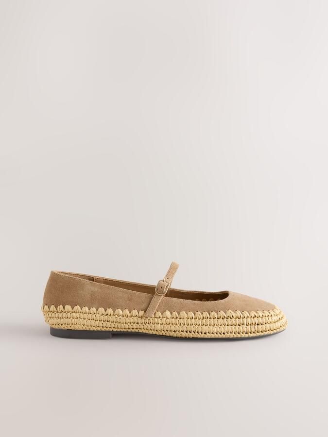 Next Dames Forever Comfort Mary Jane-schoenen van raffia Bruin - Foto 2