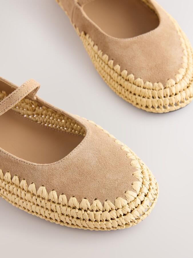 Next Dames Forever Comfort Mary Jane-schoenen van raffia Bruin - Foto 4
