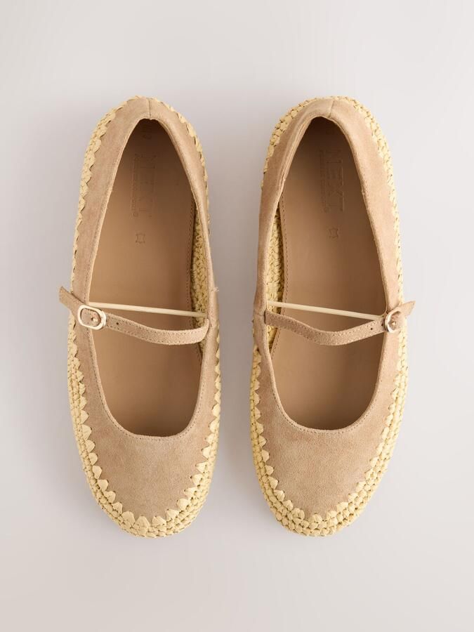 Next Dames Forever Comfort Mary Jane-schoenen van raffia Bruin - Foto 3