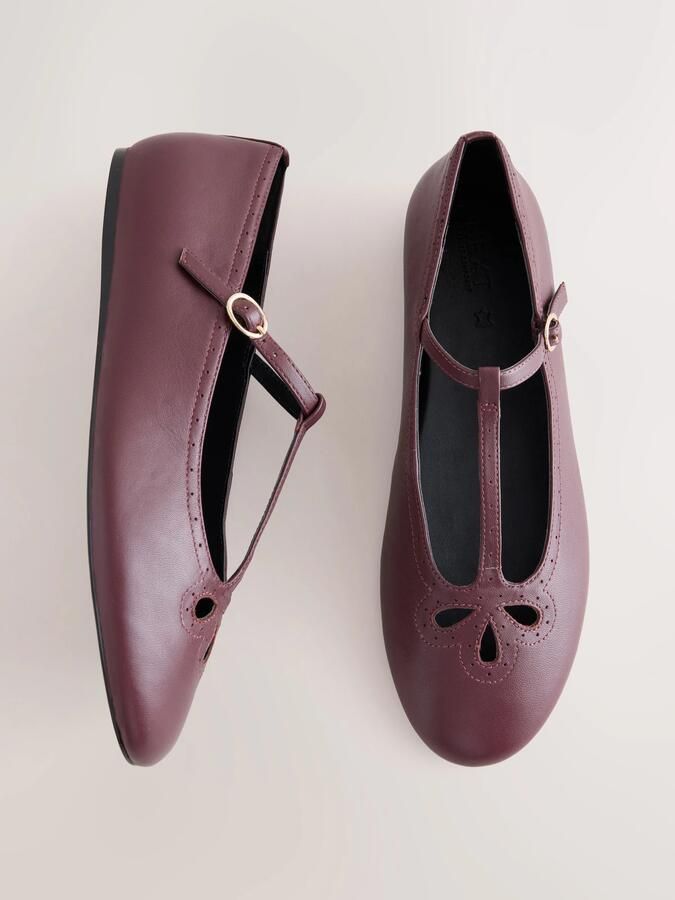 Next Dames Forever Comfort leren Mary Jane-schoenen Rood - Foto 4