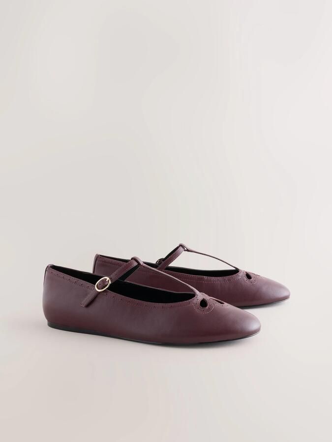 Next Dames Forever Comfort leren Mary Jane-schoenen Rood - Foto 3
