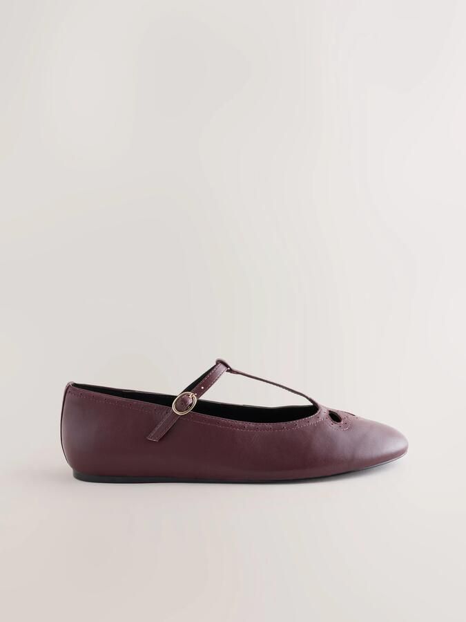 Next Dames Forever Comfort leren Mary Jane-schoenen Rood - Foto 2