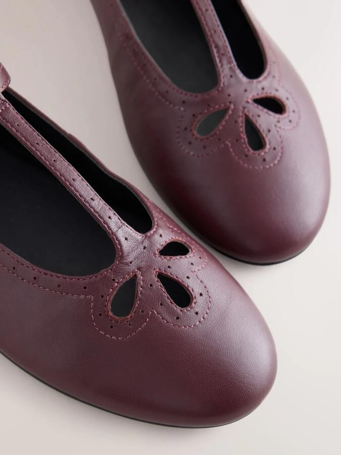 Next Dames Forever Comfort leren Mary Jane-schoenen Rood - Foto 6