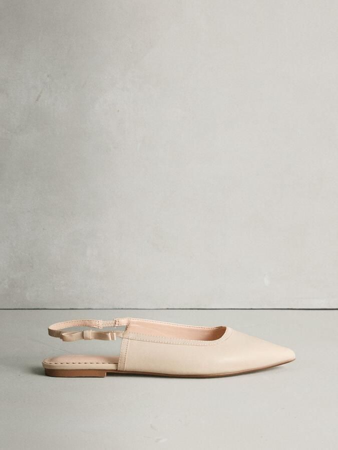 Next Dames Forever Comfort platte schoenen met puntige neus strikje aan de achterkant sleehak Wit - Foto 2