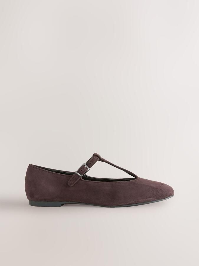 Next Ballerina met riempjes 'Forever Comfort' chocoladebruin - Foto 2