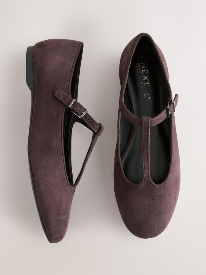 Next Ballerina met riempjes 'Forever Comfort' chocoladebruin - Foto 3