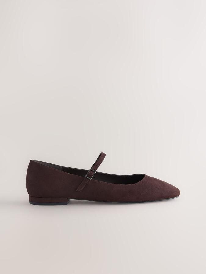 Next Ballerina met riempjes 'Forever Comfort' chocoladebruin - Foto 2