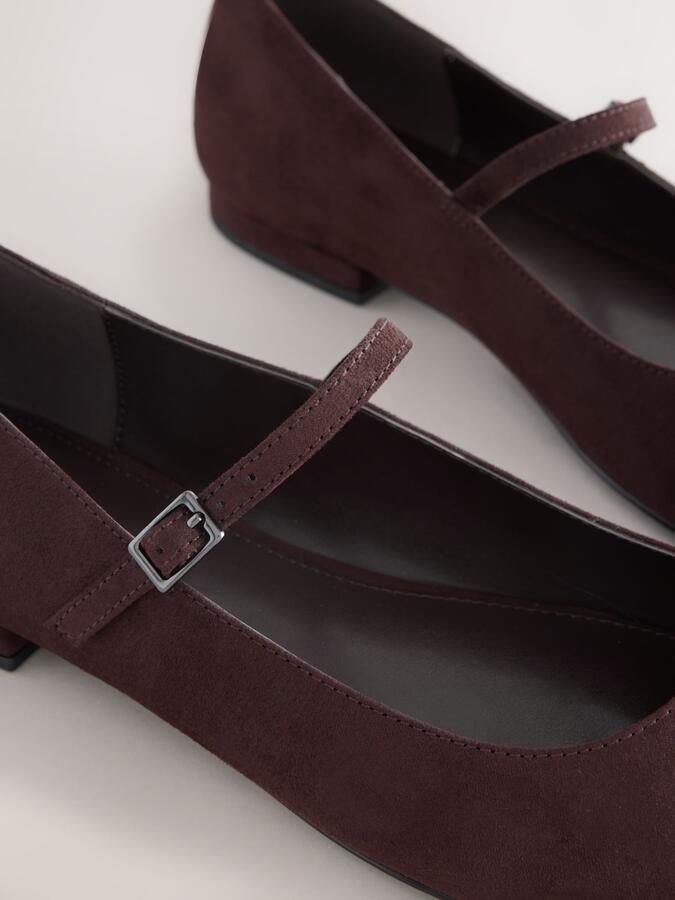 Next Ballerina met riempjes 'Forever Comfort' chocoladebruin - Foto 3