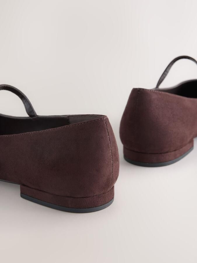 Next Ballerina met riempjes 'Forever Comfort' chocoladebruin - Foto 4