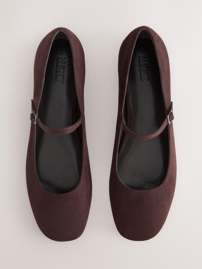 Next Ballerina met riempjes 'Forever Comfort' chocoladebruin - Foto 5