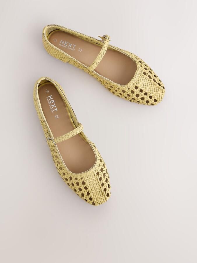 Next Ballerina met riempjes 'Forever Comfort' geel - Foto 2