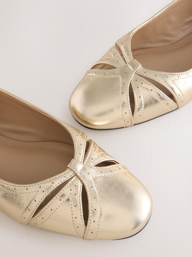 Next Ballerina met riempjes 'Forever Comfort' goud - Foto 2