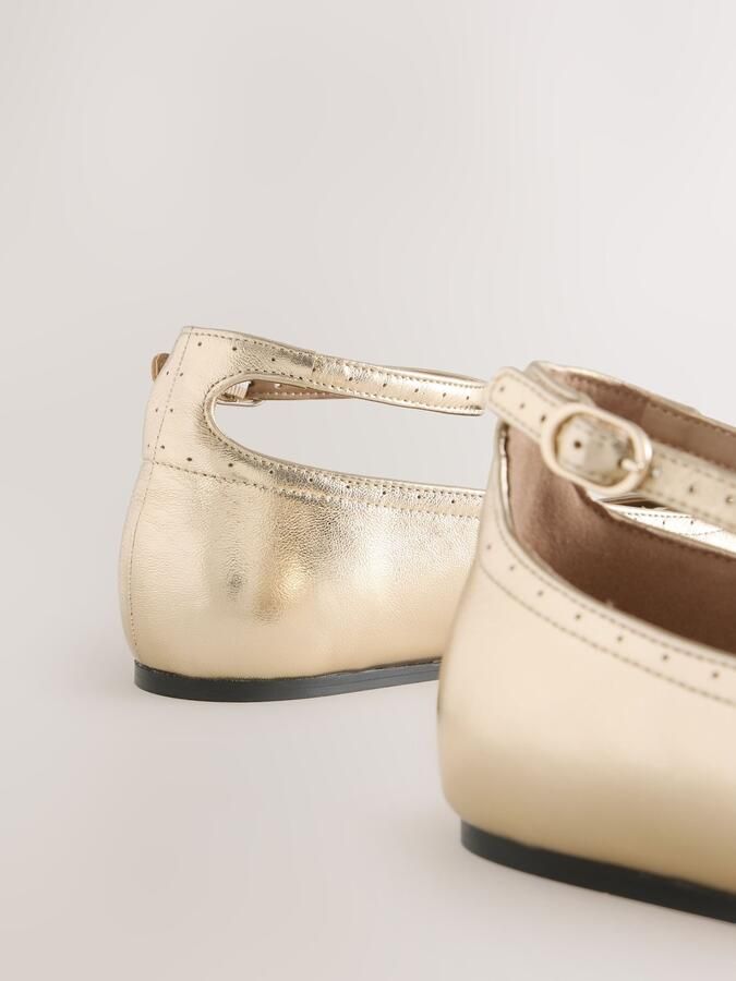 Next Ballerina met riempjes 'Forever Comfort' goud - Foto 3