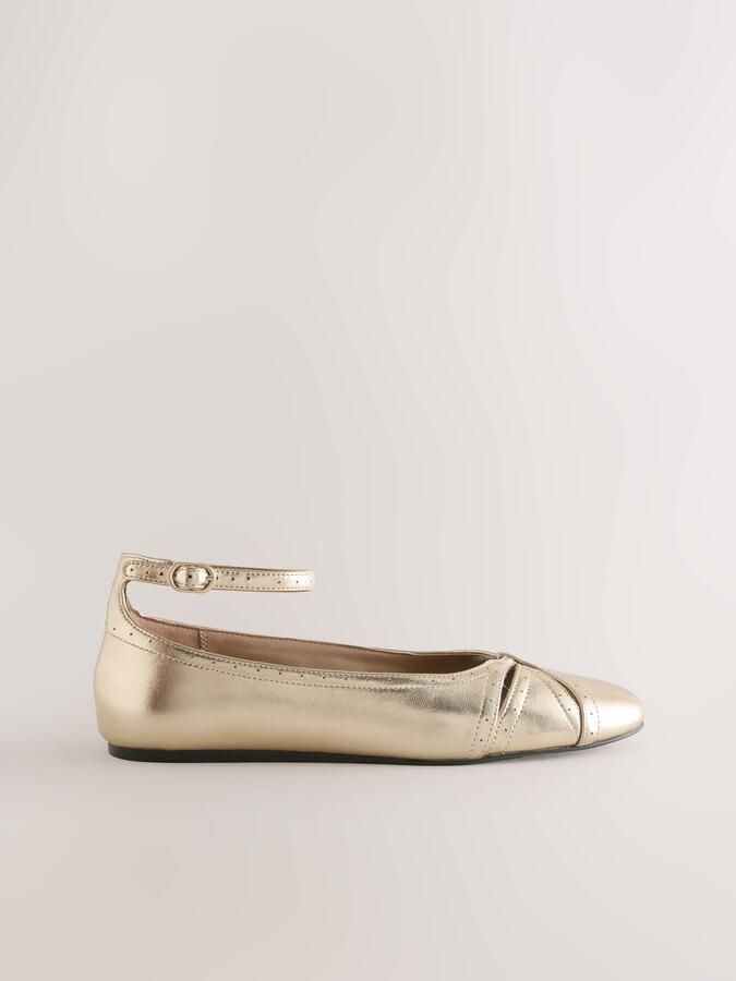 Next Ballerina met riempjes 'Forever Comfort' goud - Foto 4