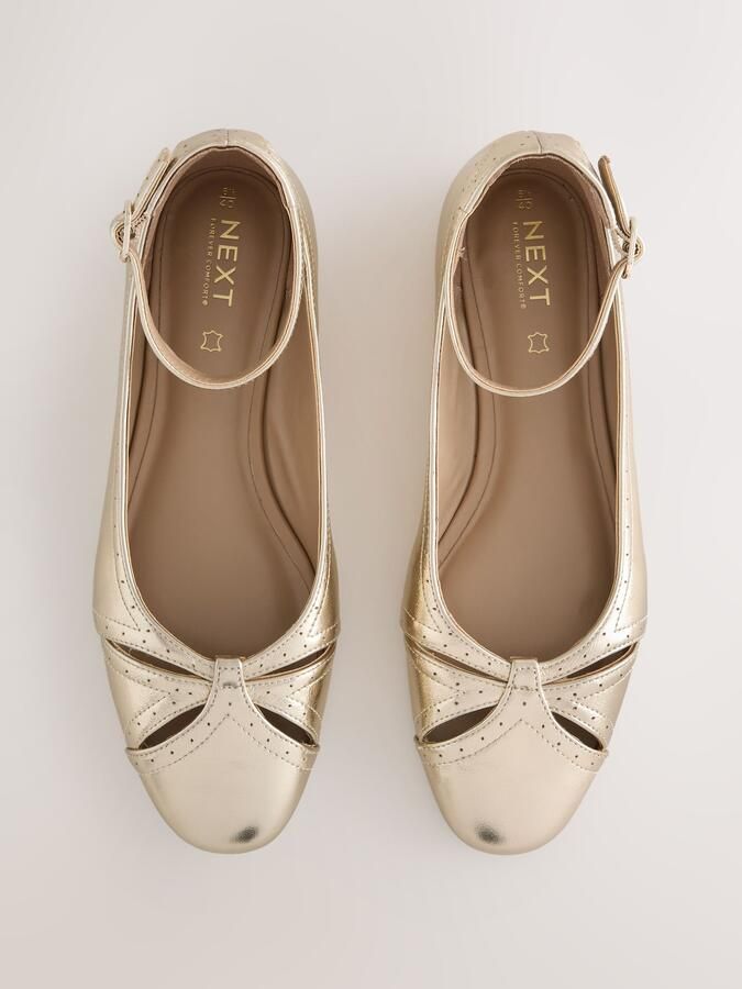 Next Ballerina met riempjes 'Forever Comfort' goud - Foto 6