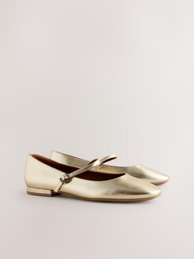Next Dames Forever Comfort Mary Jane-schoenen met vierkante neus Goud - Foto 3