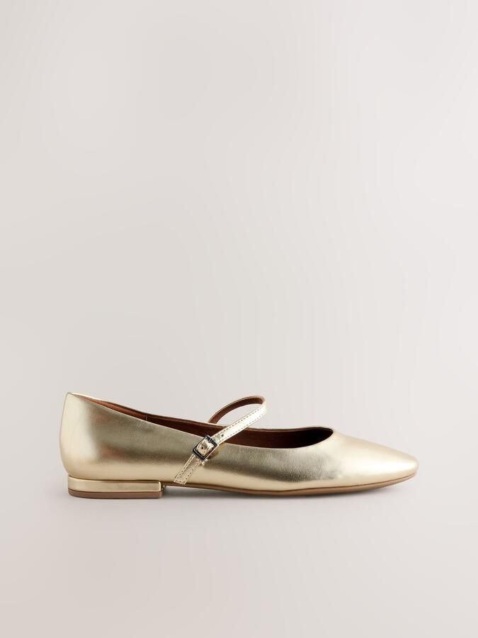Next Dames Forever Comfort Mary Jane-schoenen met vierkante neus Goud - Foto 2