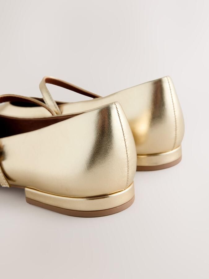 Next Dames Forever Comfort Mary Jane-schoenen met vierkante neus Goud - Foto 5