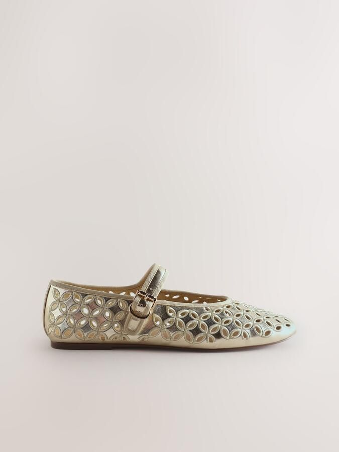 Next Ballerina met riempjes 'Forever Comfort' goud - Foto 3