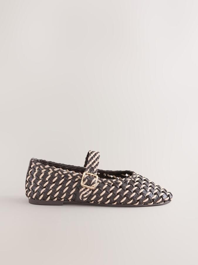 Next Ballerina met riempjes 'Forever Comfort' lichtbeige chocoladebruin - Foto 2