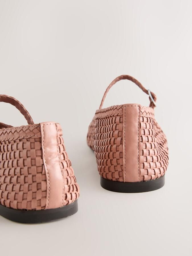 Next Dames Forever Comfort geweven Mary Jane-schoenen met vierkante neus Oranje - Foto 4