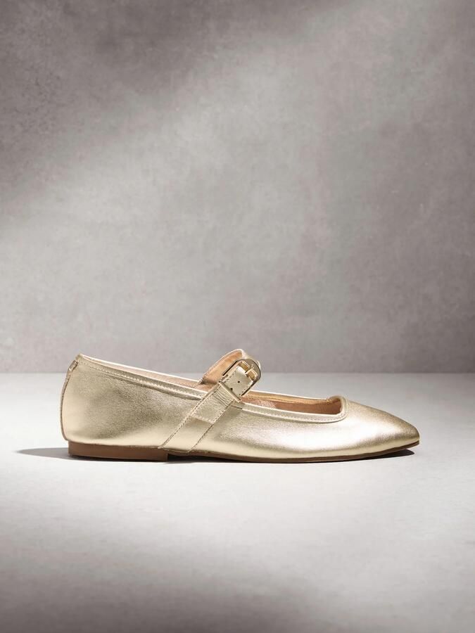 Next Dames N. Premium suède Mary Jane-schoenen Goud - Foto 2