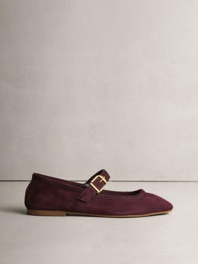 Next Dames N. Premium suède Mary Jane-schoenen Paars - Foto 2