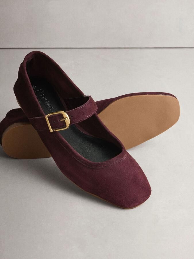 Next Dames N. Premium suède Mary Jane-schoenen Paars - Foto 3