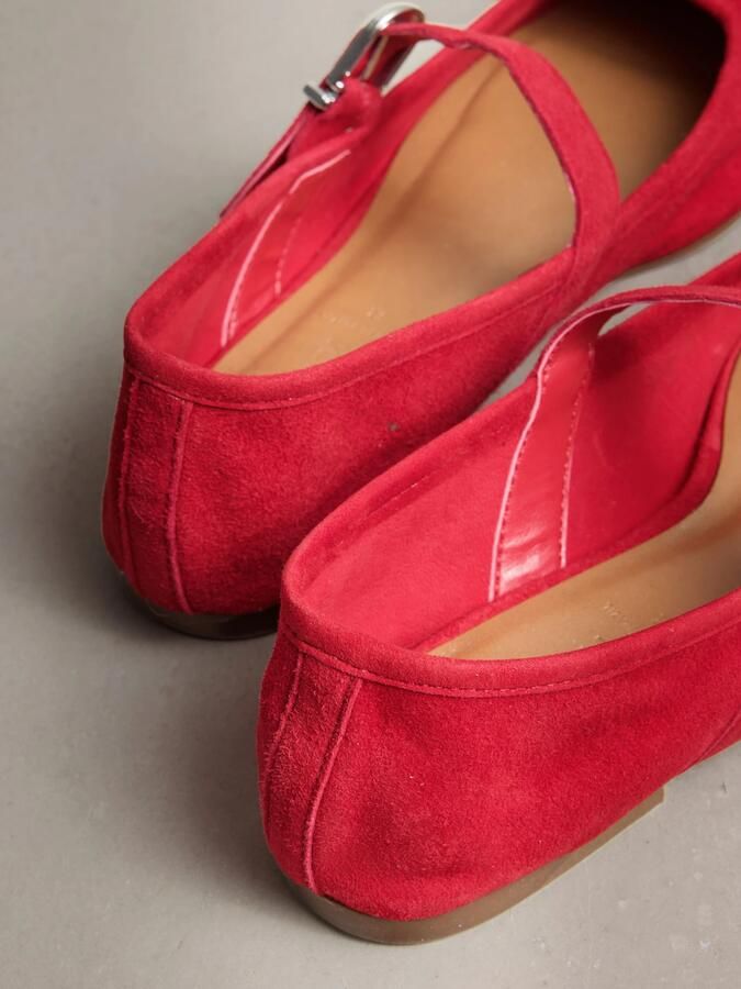 Next Dames N. Premium suède Mary Jane-schoenen Rood - Foto 4