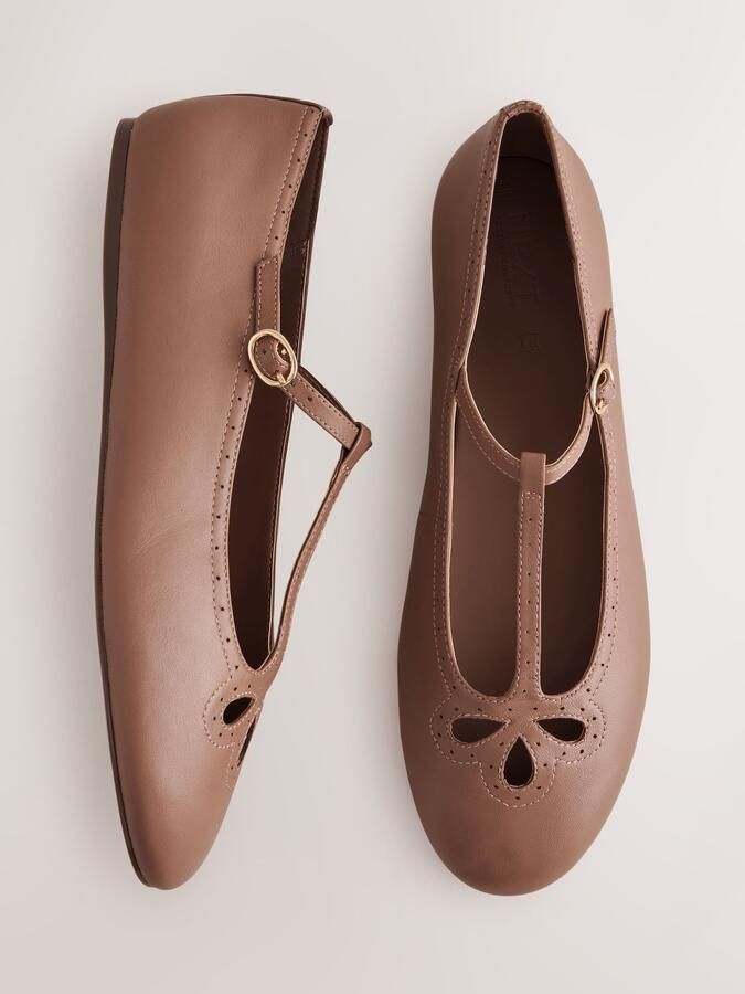 Next Dames Forever Comfort leren Mary Jane-schoenen Bruin - Foto 3