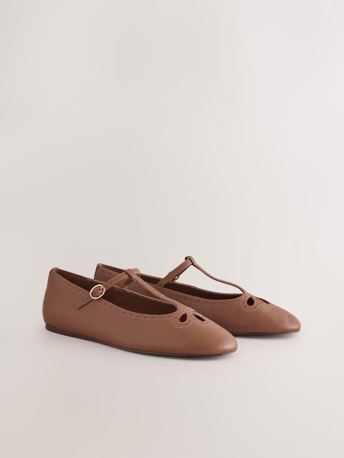 Next Dames Forever Comfort leren Mary Jane-schoenen Bruin - Foto 2