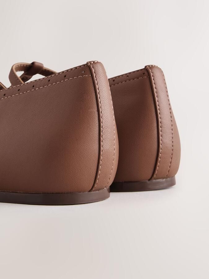 Next Dames Forever Comfort leren Mary Jane-schoenen Bruin - Foto 5