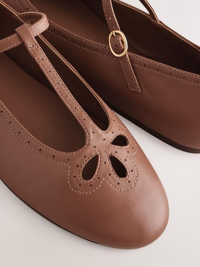Next Dames Forever Comfort leren Mary Jane-schoenen Bruin - Foto 6