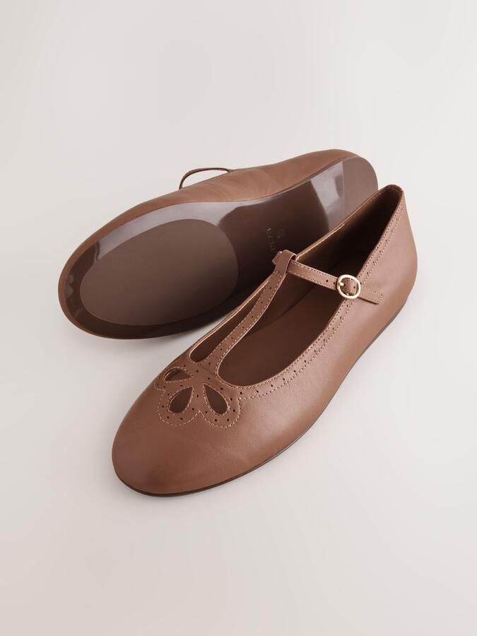 Next Dames Forever Comfort leren Mary Jane-schoenen Bruin - Foto 4