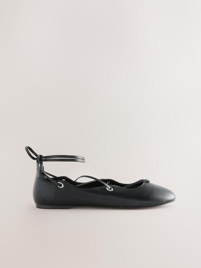 Next Dames Forever Comfort leren Ghillie-schoenen Zwart - Foto 2