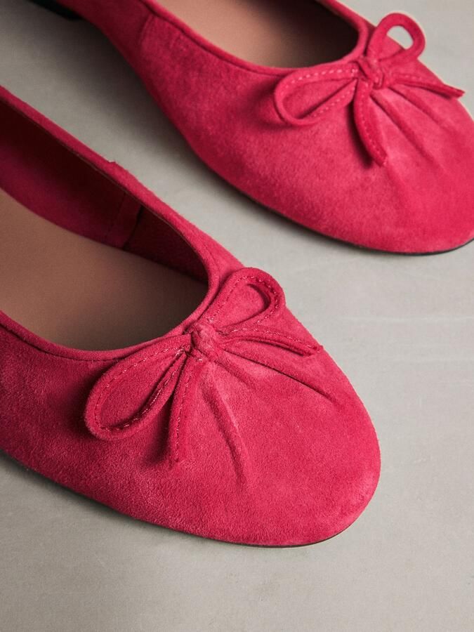 Next Dames N. Premium suède ballerina's met leren franjes Rood - Foto 5