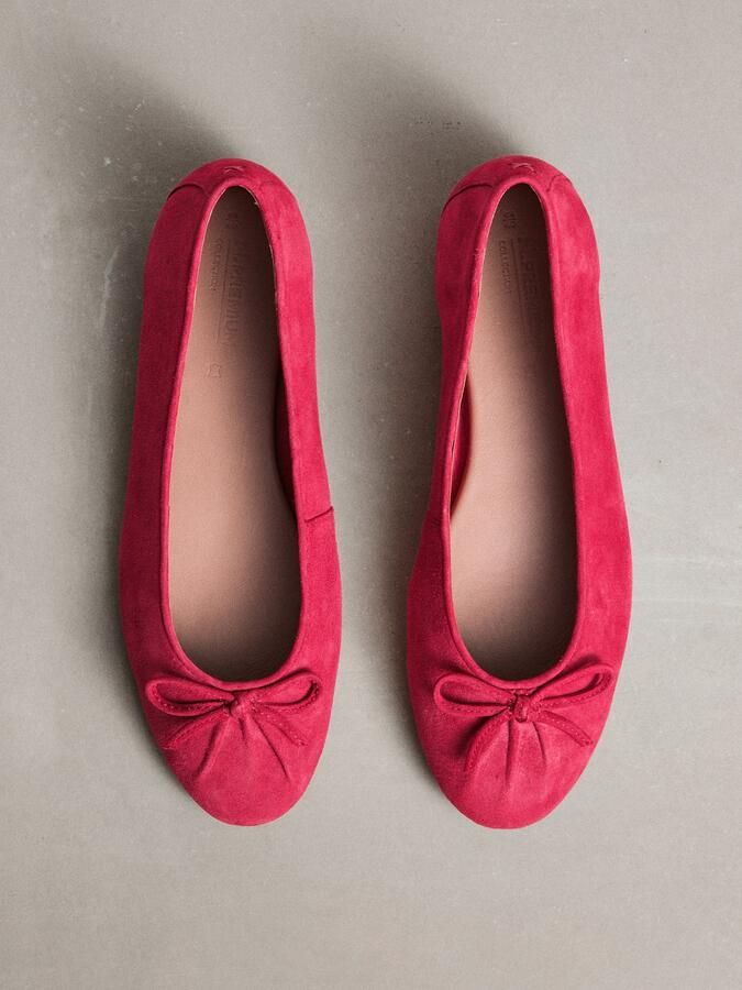 Next Dames N. Premium suède ballerina's met leren franjes Rood - Foto 3