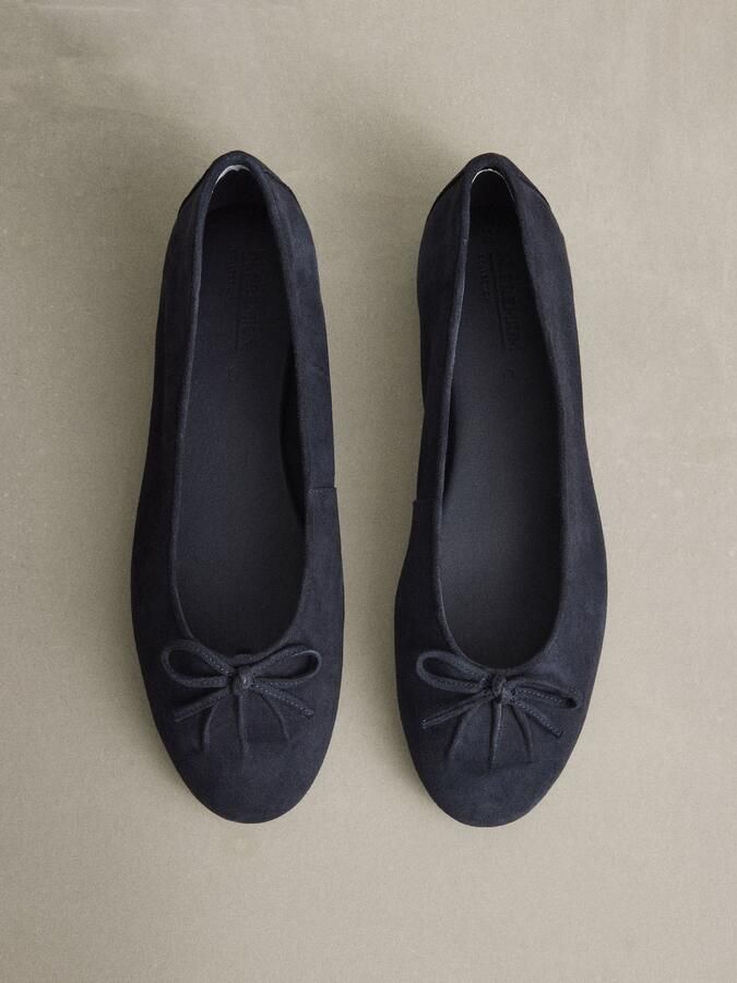 Next Dames N. Premium suède ballerina's met leren franjes Blauw - Foto 6