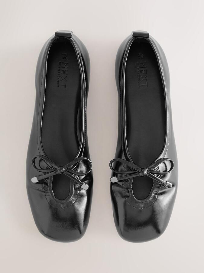 Next Dames Forever Comfort ballerina's met strik Zwart - Foto 4