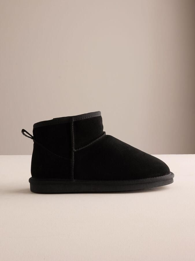 Next Heren Signature suède pantoffellaarzen Zwart - Foto 2